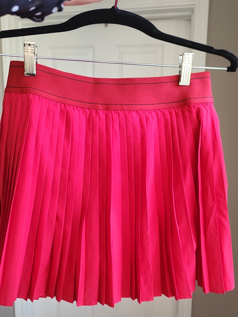 Zenana Pleated Red Women's Skort - Elastic Waist